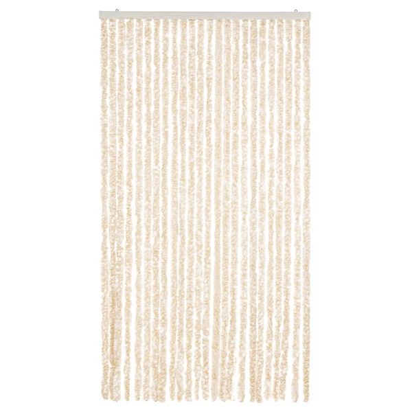 vidaXL Insektsgardin beige och vit 100x200 cm chenille