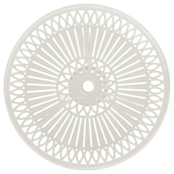 vidaXL Trädgårdsbord vit 62x62x65 cm gjuten aluminium