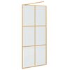 vidaXL Walk-in Duschv&auml;gg Guld 90 x 195 cm h&auml;rdat glas