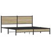 vidaXL S&auml;ngram utan madrass metall sonoma-ek 160x200 cm