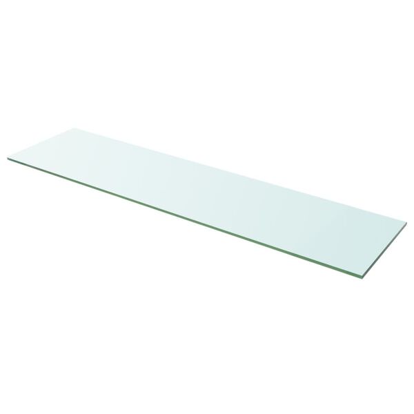 vidaXL Hyllplan 2 st glas genomskinlig 100x25 cm