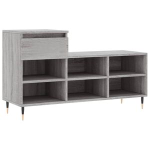 vidaXL Skosk&aring;p gr&aring; sonoma 102x36x60 cm konstruerat tr&auml;