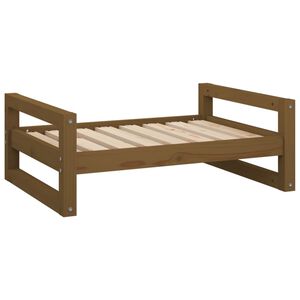 vidaXL Hundb&auml;dd honungsbrun 75,5x55,5x28 massiv furu