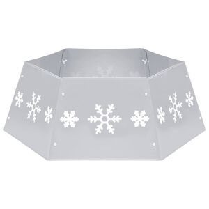 vidaXL Julgranskrage silver och vit &Oslash;68x25 cm