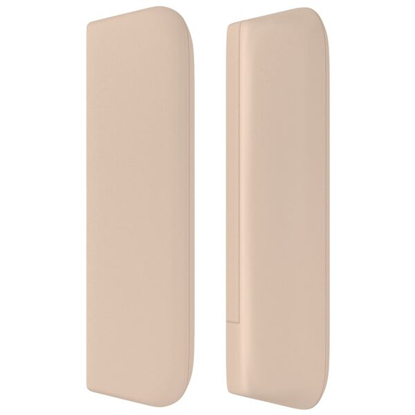 vidaXL S&auml;nggavel med kanter cappuccino 203x16x78/88 cm konstl&auml;der