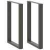 vidaXL Barbordsben U-formade 2 st antracit 60x(90-91) cm st&aring;l