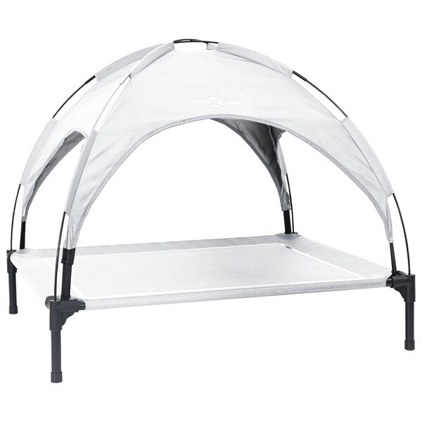 vidaXL Hunds&auml;ng Silvergr&aring; 104 x 86 x 84,5 cm St&aring;l