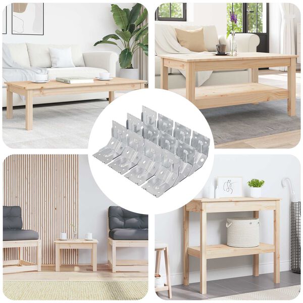 vidaXL F&auml;ste 12 pcs Zinkbelagd 106 x 55 x 1,5mm St&aring;l