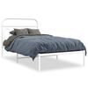 vidaXL S&auml;ngram med huvudgavel metall vit 100x200 cm