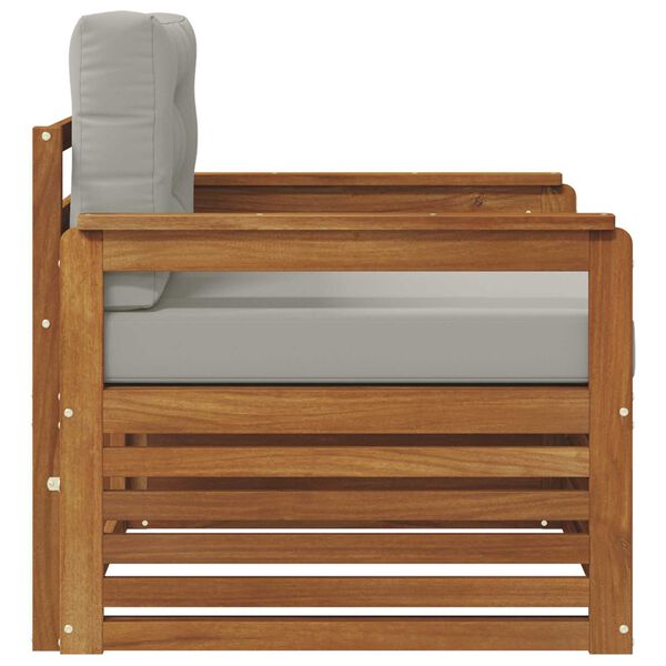 vidaXL Utomhussoffset Massivt akaciatr&auml; och polyester Naturf&auml;rg