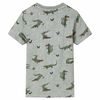 T-shirt f&ouml;r barn khaki melange 140