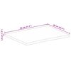 vidaXL Bordsskiva 80x60x3,8 cm levande kant massivt mangotr&auml;