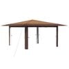 vidaXL Gazebo utan v&auml;gg 4 x 4 m Beige och brun