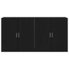 vidaXL Sideboard 2 pcs Svart Ek 79 x 38 x 80 cm Konstruerat tr&auml;