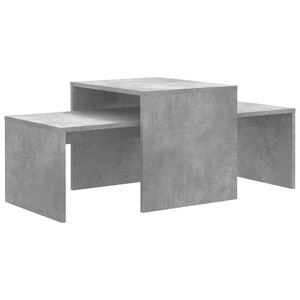 vidaXL Soffbord set betonggr&aring; 100x48x40 cm konstruerat tr&auml;