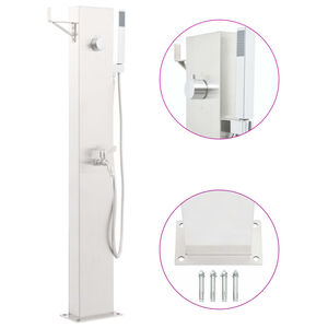 vidaXL Utedusch 110 cm rostfritt st&aring;l