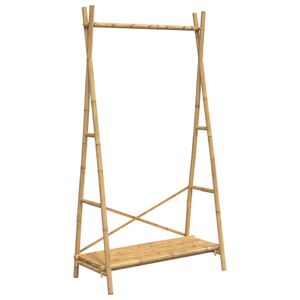 vidaXL Kl&auml;dst&auml;ll med hylla 102x50x190 cm bambu