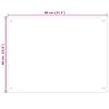 vidaXL Stänkskydd 2 st vit 80x60 cm härdat glas