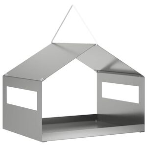 vidaXL H&auml;ngande f&aring;gelmatare Galvaniserat st&aring;l Silver 30 x 23 x 23 cm