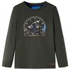 T-shirt med l&aring;nga &auml;rmar f&ouml;r barn khaki 116