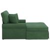 vidaXL Chaise Lounge med Kjol Jungelgr&ouml;n 91 x 157 x 91 cm Ribbad Tyg