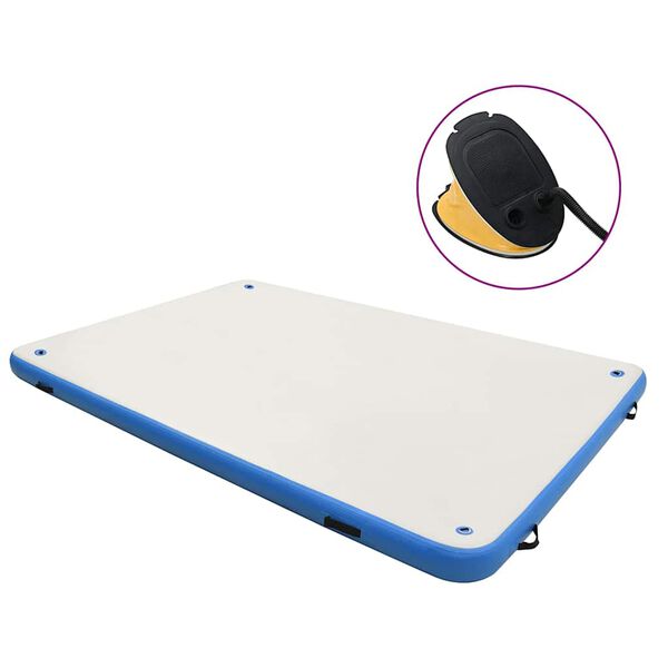 vidaXL Uppbl&aring;sbar flotte bl&aring; och vit 300x200x15 cm