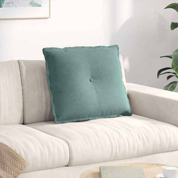 vidaXL Ryggkudde Havgr&ouml;n 60 x 50 cm Kordread tyg