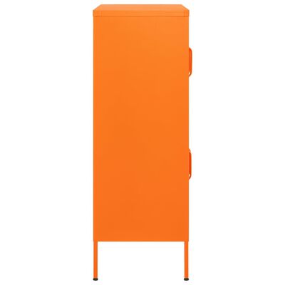 vidaXL Förvaringsskåp orange 80x35x101,5 cm stål