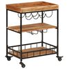 vidaXL Serveringsvagn 60x40x80 cm massivt akaciaträ och järn