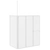 vidaXL Badsk&auml;rm Frostat glas 120 x 70 x 137 cm Aluminium