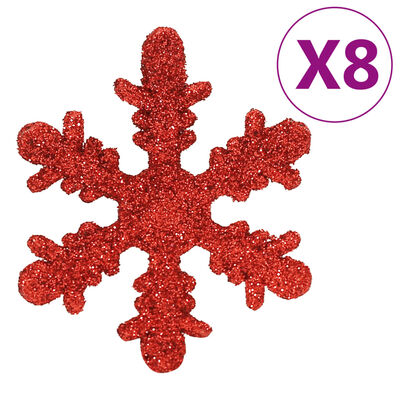 vidaXL Julgranskulor 111 delar röd polystyren