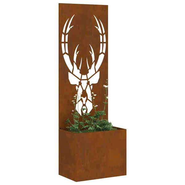 vidaXL Tr&auml;dg&aring;rds integritetssk&auml;rm Djurtryck Rostig 50 x 32 x 150 cm