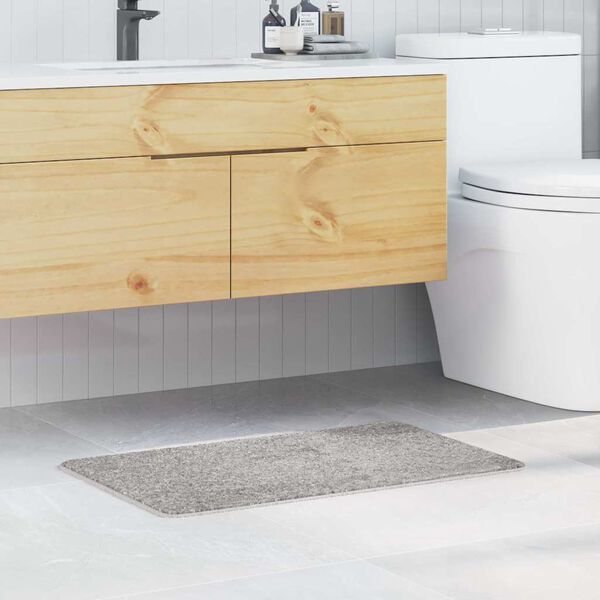 vidaXL Halkfri Badmatta Gr&aring; 50 x 80 cm PP