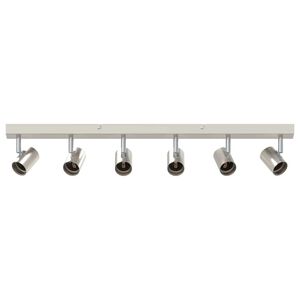 vidaXL Takspotlight med str&aring;lkastare Nickel 73 x 6,5 x 11,5 cm Metall