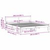 vidaXL Sängram med huvudgavel Naturfärg 200 x 200 cm Massiv furu