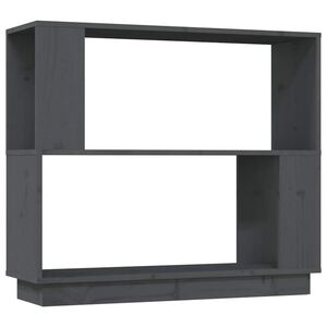 vidaXL Bokhylla/Rumsavdelare gr&aring; 80x25x70 cm massiv furu
