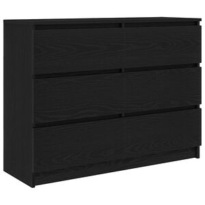 vidaXL Sk&auml;nk svart ek 100x35x76 cm konstruerat tr&auml;