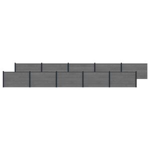 vidaXL St&auml;ngselpanel 10 pcs WPC och aluminium Gr&aring;