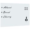 vidaXL Whiteboard magnetisk v&auml;ggmonterad glas 80x60 cm