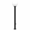 vidaXL Pollare med uttag 120 cm svart IP44
