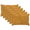 vidaXL Kudd&ouml;verdrag 6 st HOUTEN Gul 50 x 80 cm Mikrofiber Fleece