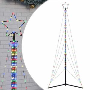 vidaXL LED julgran 525 LEDs flerf&auml;rgad 302 cm