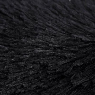 vidaXL Hund- och kattkudde tvättbar svart 90x90x16 cm plysch