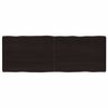 vidaXL Bordsskiva m&ouml;rkbrun 140x50x(2-6) cm massivt tr&auml; levande kant