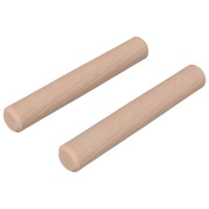 vidaXL Tr&auml;pluggar 2 pcs Naturf&auml;rg &Oslash; 6 x 40 mm Massivt Tr&auml;