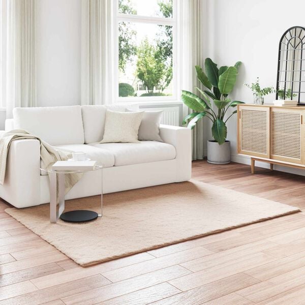 vidaXL Fusk-kaninp&auml;lsmatta Olite Taupe 160 x 230 cm Polyester