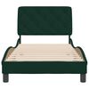 vidaXL Bed Frame without Mattress Dark Green 90x200 cm Velvet
