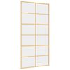 vidaXL Skjutd&ouml;rr guld 102,5x205 cm klart ESG-glas och aluminium
