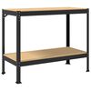 vidaXL Arbetsb&auml;nk Svart 115 x 55 x 91 cm Konstruktions tr&auml; och metall