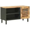 vidaXL F&ouml;rvaringssk&aring;p Naturlig 80 x 33 x 46 cm Massivt mangotr&auml;